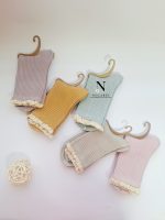 جوراب رنگای پاستیلی کبریتی لب گیپوری ساق سه ربع