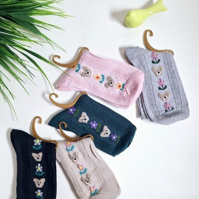 جوراب فانتزی گل و تدی