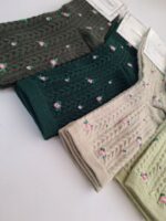 جوراب گندومی گل گلی 36 تا 41 - تصویر 3